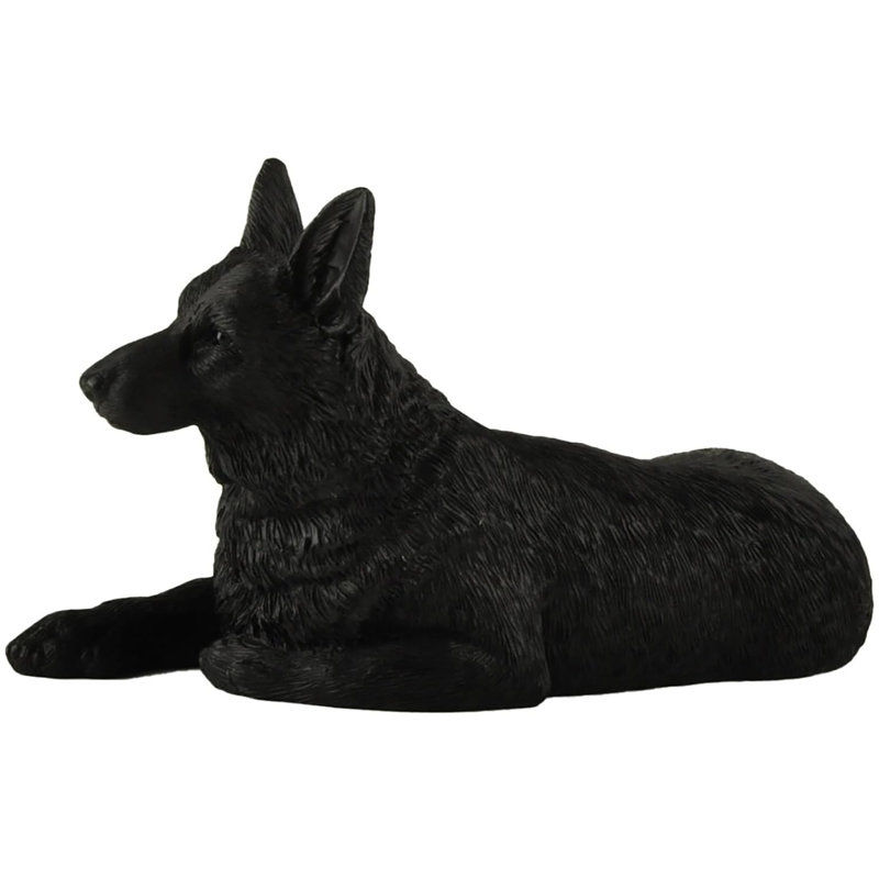 Black German Shepherd Statue