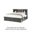 Grand lit de rangement gris foncé