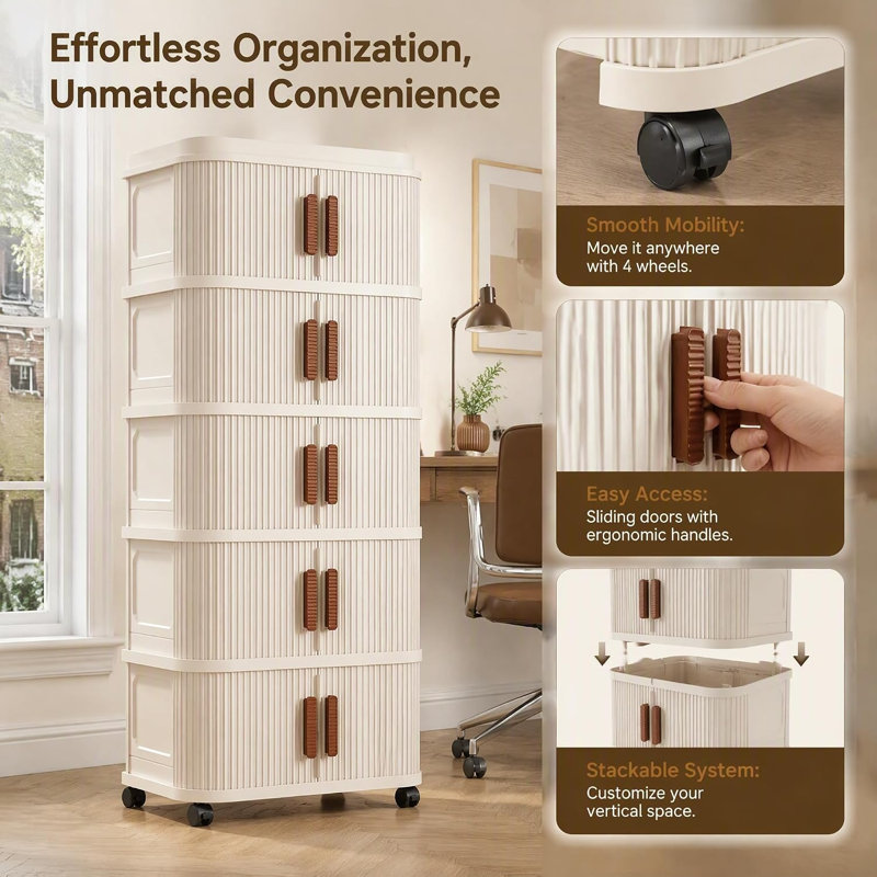 Stackable Storage Boxes 5 Drawer Storage Drawer