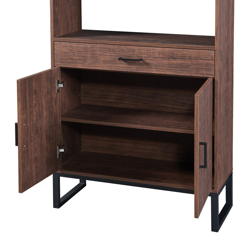 Bibliothèque ouverte 75,9 "avec portes