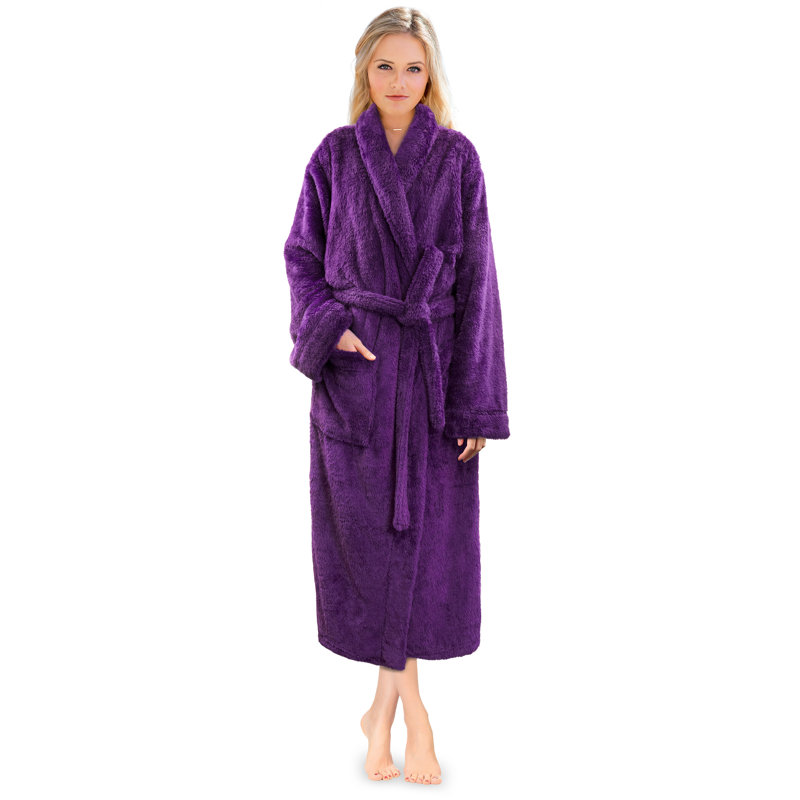 Peignoir en polaire pour femmes avec poches Lamartine, TG, Mauve