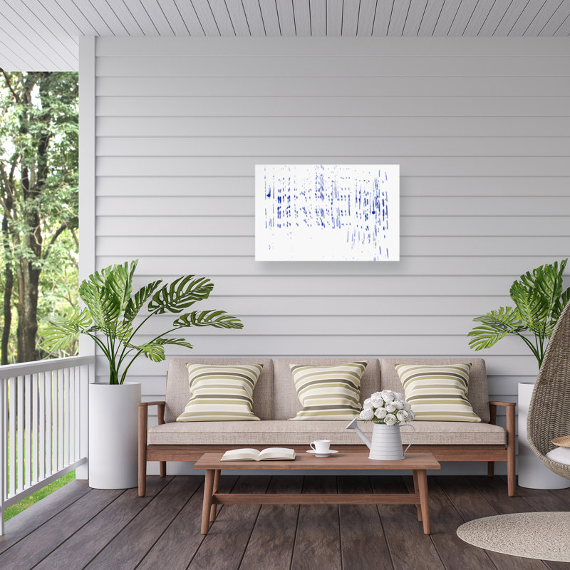 Pluie estivale bolognaise sur toile, H 30 po x l 47 po