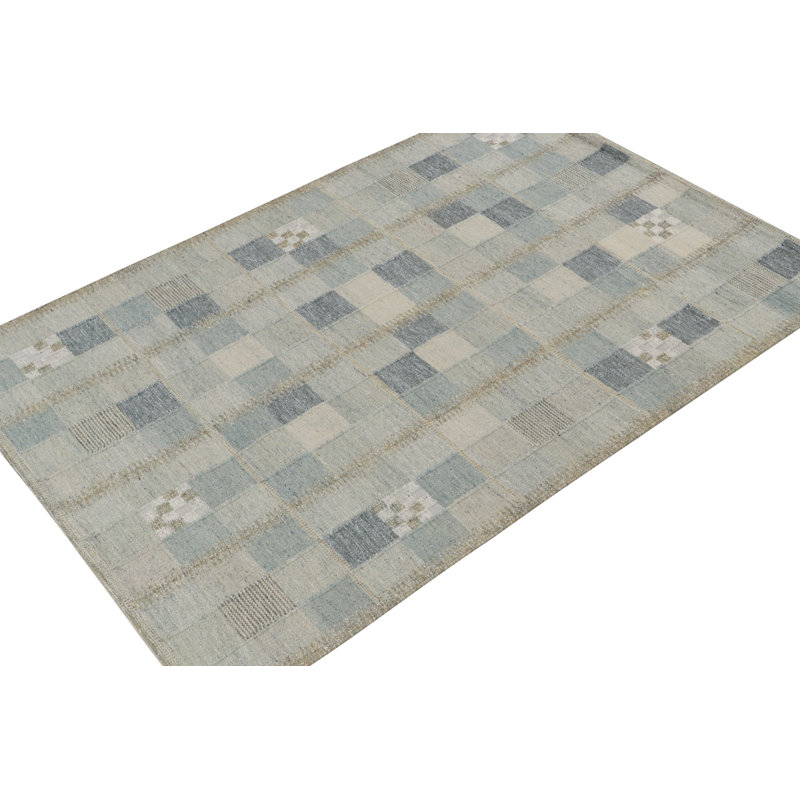 Scandinavian Wool Geometric Area Rug, Rectangle 10' x 14'
