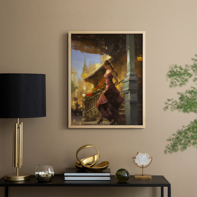 Reproduction encadrée WOMEN Series CDLVI - bois massif, H 21 po x l 17 po, Naturel