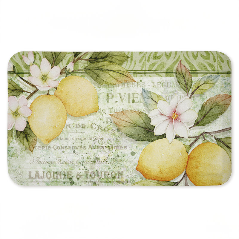 Tapis de cuisine ergonomique rétro antidérapant recyclé, 18 po x 30 po