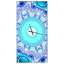 Turquoise ondulé courbes et cercles - horloge murale moderne-35102624