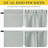  100% Blackout Curtain for Door Window, Privacy Room Darkening Shade Thermal Insulated French Door Curtain with Tie Back, Elegant Home Decoration, 1 Panel-1332115328-1332115330