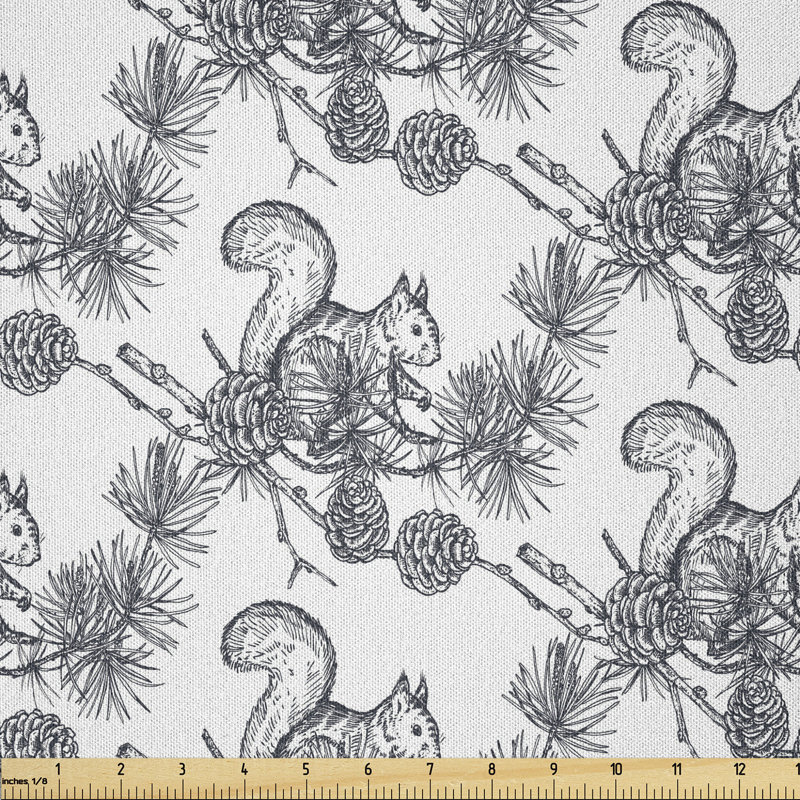 Darlah Pine Cones Fluffy Tree Friend Animals Multi-Purpose Fabric