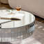 Table basse ronde avec miroir