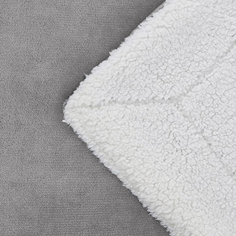 Couverture épaisse réversible en molleton Sherpa, Simple (60 po x 80 po), Argent