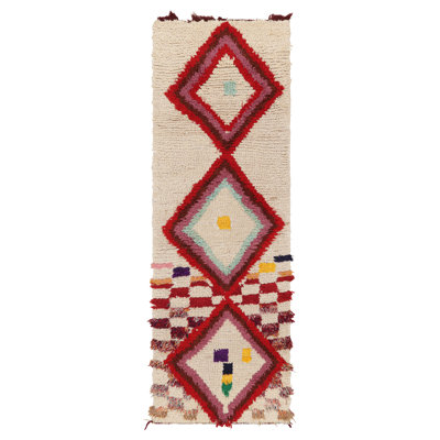 One-of-a-Kind 1'11”x5'8” 1950s Wool Area Rug
