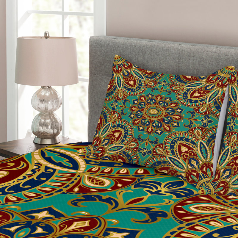 Koussa Bedspread Set with Cushion Cover, 220 x 264 cm