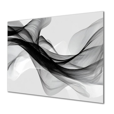 Galaxy majestueux, encre liquide noire et grise - impression abstraite sur métal, impression sur métal moderne