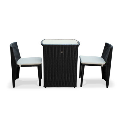 Rasmussen 2 - Person Patio Dining Set with Rectangular Table , Cushions Included