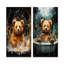 «Bathroom Bear Bubble Fiesta» - Ensemble de 2 impressions de salle de bain en métal-288872881