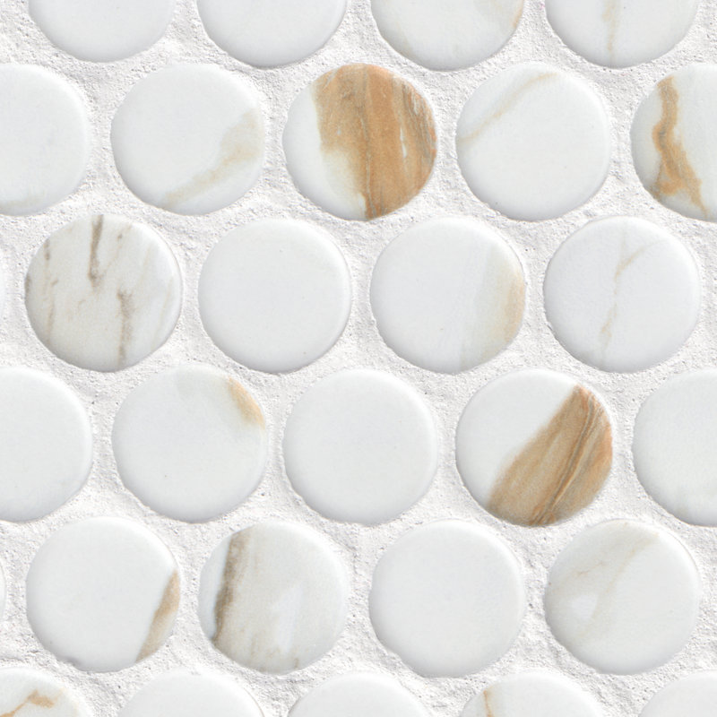 Carrelage mural en porcelaine mate Calacatta