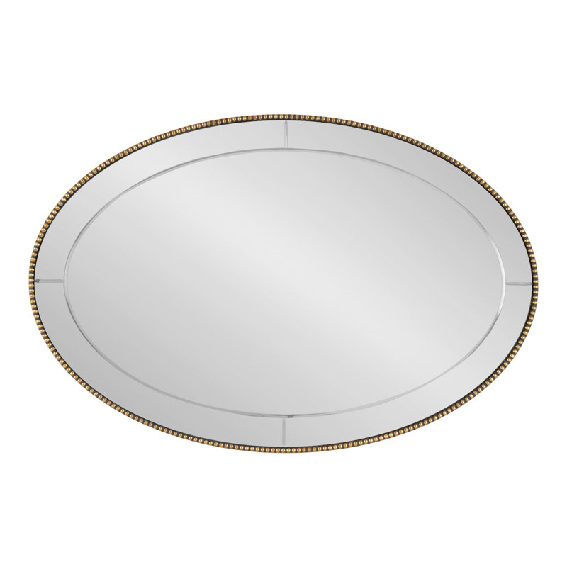 Beaded Oval Bathroom Mirror