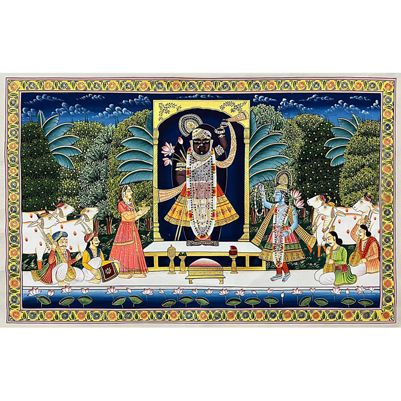 Lord Shrinathji vénéré avec Sangeet | Art Pichwai