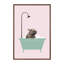 Hippopotame dans une baignoire, art encadré-49839973-49839969
