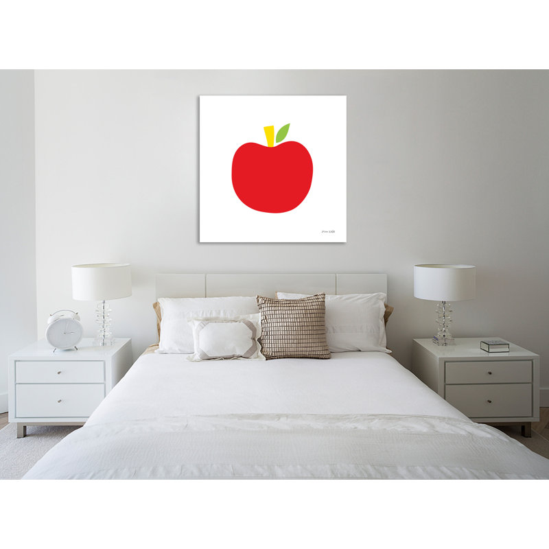 "Red Apple", toile tendue par Ann Kelle, H 12 po x l 12 po x P 1,5 po