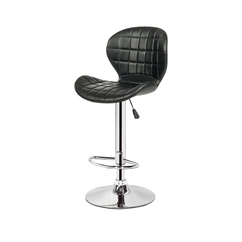 Tabouret tournant à hauteur réglable Hollowell, Noir