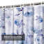 Rideau de douche bleu aquarelle sans couture avec 12 crochets-289073873