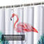 Rideau de douche imperméable à l'eau et à l'aquarelle avec 12 crochets FlamingoBreeze-126431820