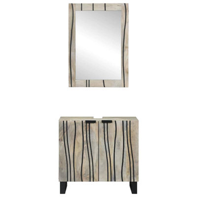 Bathroom Furniture Set With Shelf 2 Pcs 62 X 33 X 58 Cm