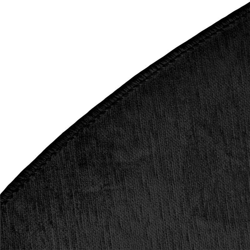 Tapis noir rayé/rouge/jaune, Rond 5 pi