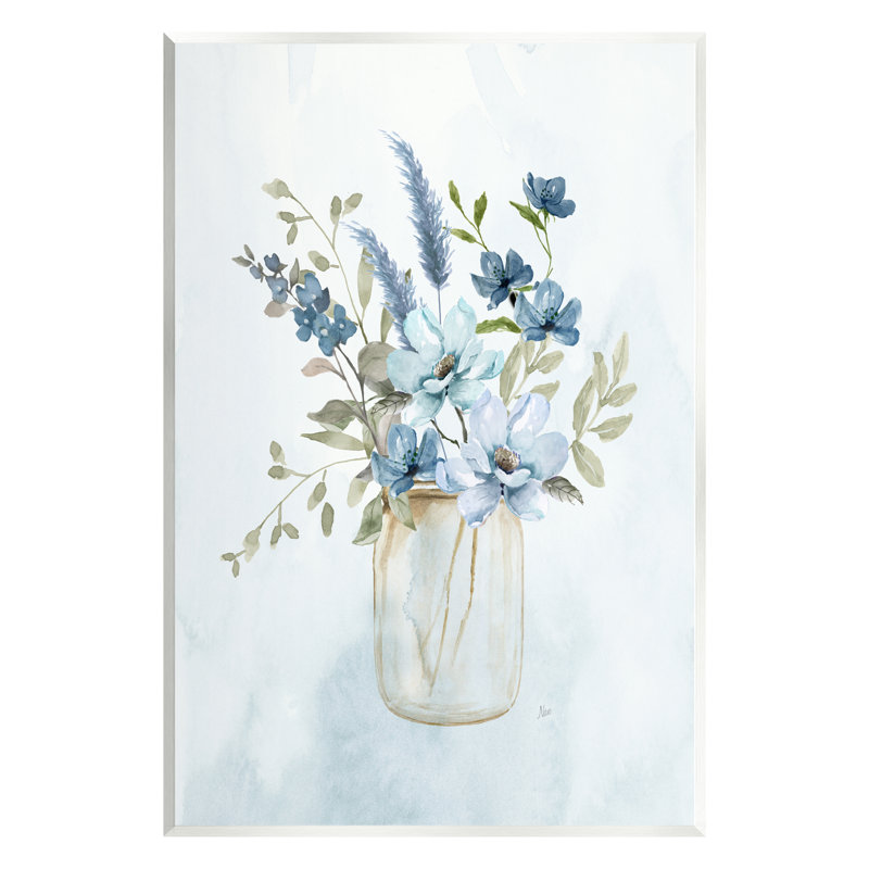 Art floral floral sur bois par Nan, H 15 po x l 10 po x P 0,5 po