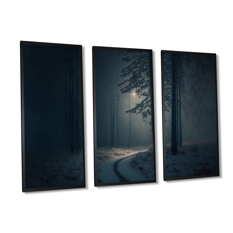 Wintercalm pendant la forêt Winter Time II Wintercalm pendant la forêt Winter Time II - 3 pièces, reproduction sur toile