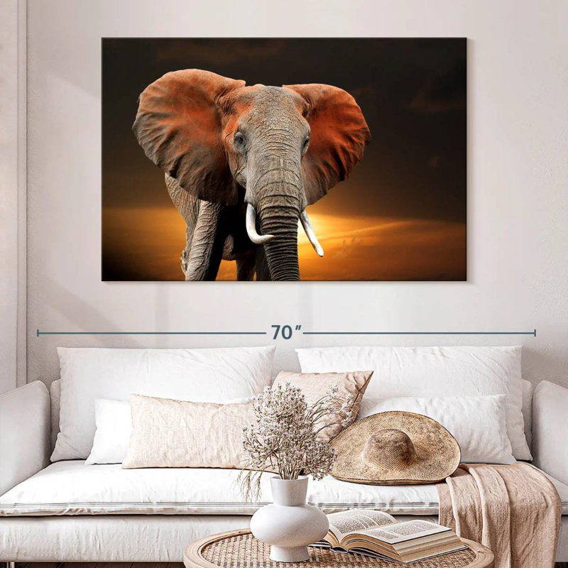 Kenyan Elephant, 34" H x 51" W