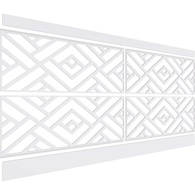 94.5" Wall Paneling in White (4-pack), 44" H