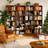 6-tier Bookshelf Set, 2-Piece 70 Inch Tall Bookcase, Freestanding Wood Display Shelf Storage Shelf-438794176