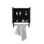 Armoire à pharmacie avec porte-serviette de 17,4 po de largeur avec deux tablettes intérieures et porte-tour pour la salle de bain, la cuisine et le vestibule-605242696