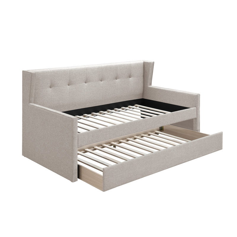 Brecken Upholstered Daybed, Light Brown