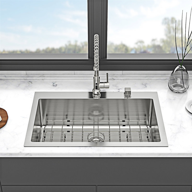 Drop-In Kitchen Sink Single Bowl