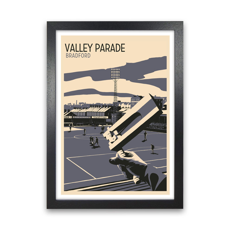 Valley Parade by Richard O'Neill - Print, Black Framed, 63cm H x 46cm W x 3cm D