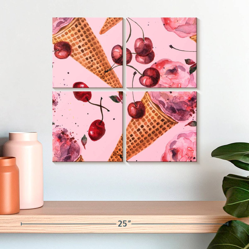 Crème glacée à la cerise Yarlin, H 18 po x l 18 po