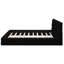 Grand lit plateforme tapissier noir - Fabrication de soutien durable pour une utilisation quotidienne-118036439