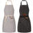 2 Pack Adjustable Bib Apron With 2 Pockets Chef Cooking,Black/Brown Stripes