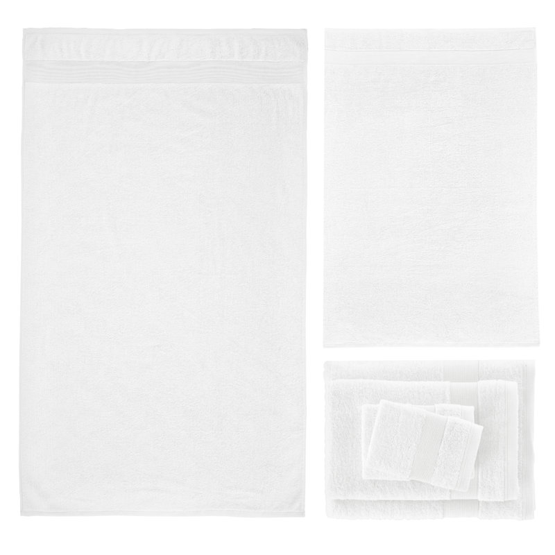 Anti-Bacterial 100% Cotton 6 Piece Towel Bale, White