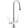 Triton Bowe 0.5 GPM Monoblock Gooseneck Bathroom Sink Faucet with Laminar Flow and Wristblade Handles, Drain Not Included