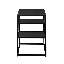 Table d'appoint avec plusieurs tablettes ouvertes (noir)-130492042