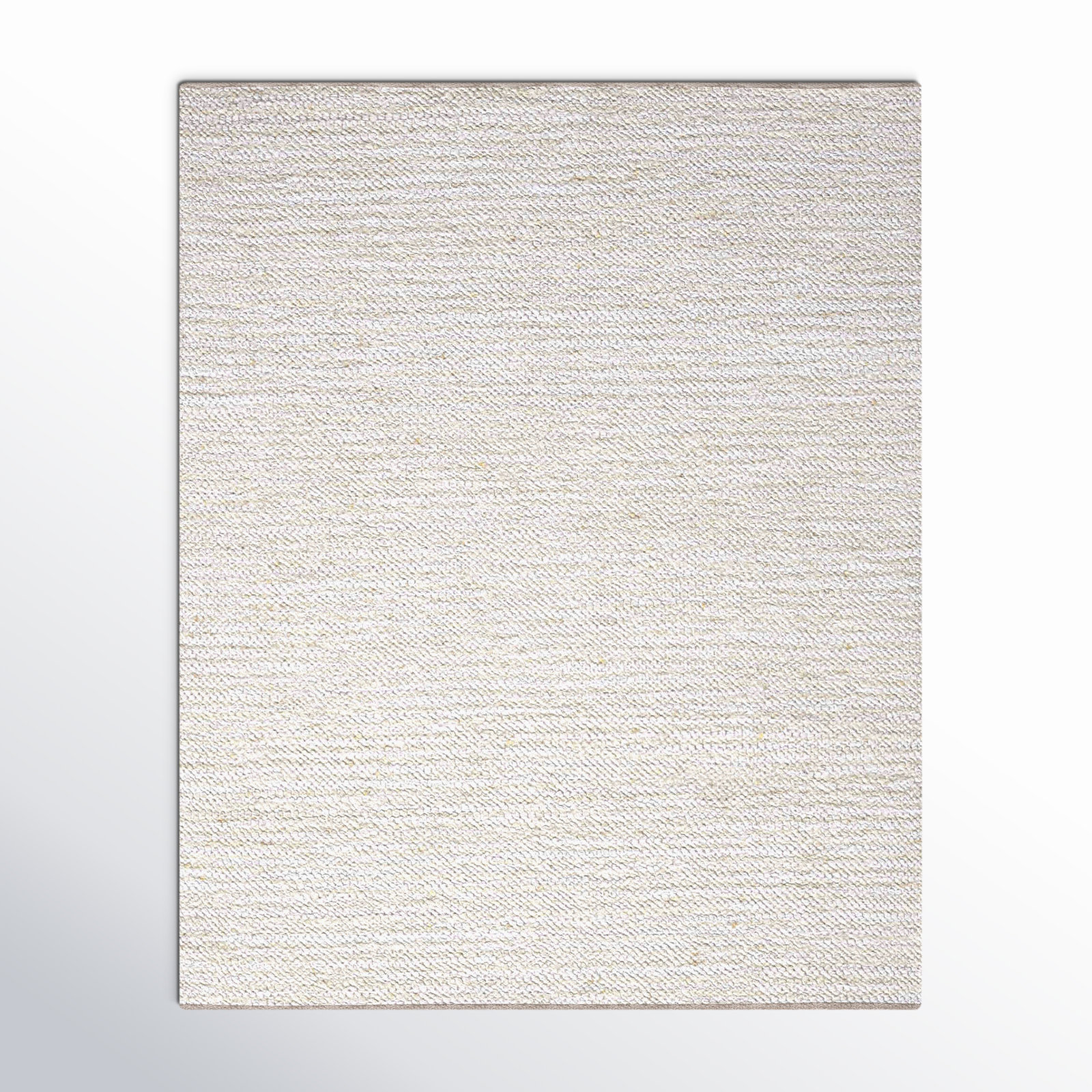 Garret Ivory Beige Hand-Woven Flatweave Rug, Rectangle 8' x 10'