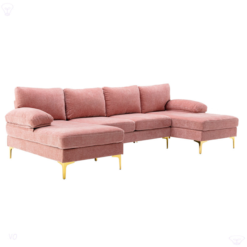 Canapé modulaire de salon / canapé d'appoint, Polyester rose