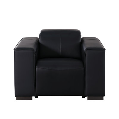 Luxurious  Genuine Leather Power Reclining Chair With Power Headrest