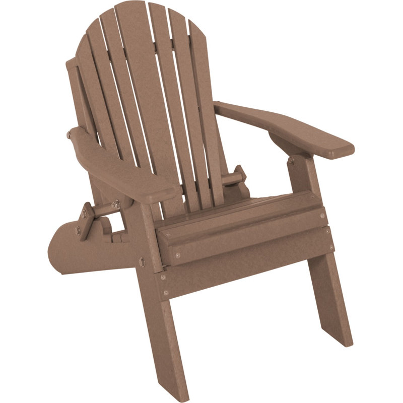 Berthelot Foldable Outdoor Adirondack Chair, Weathered Wood