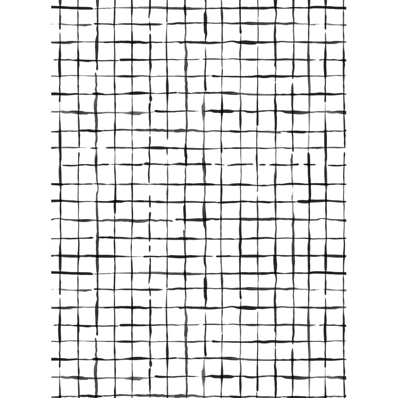 Rouleau de papier peint Crosshatch, Noir, L 2 pi x H 18 pi