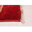 Tapis rouge / ivoire en laine noué à la main de conception unique 6 pi 3 po x 9 pi 5 po New Age